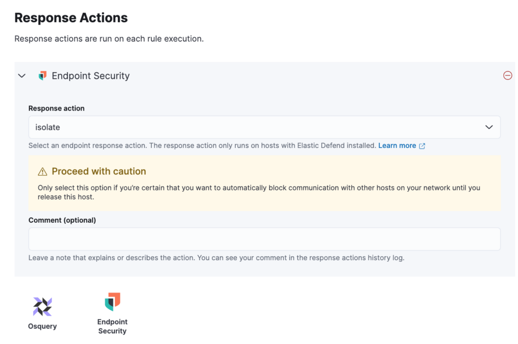 Response Actions