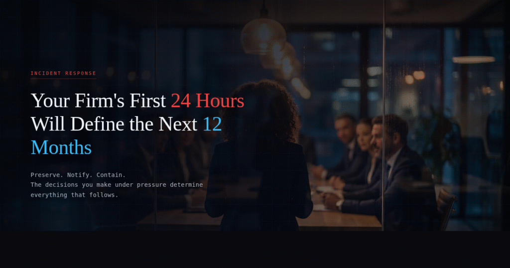 The first 24 hours of breach response